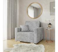 Viva Piano I Upholstered Sofa Bed With Bedding Storage Wooden Legs Wooden Frame Polyurethane Foam 80X196Cm Light Grey