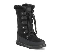 Polar Boot Womens Tall Durable Faux Fur Winter Rain Snow Waterproof Outdoor Calf Boots, 5 UK, Black Suede