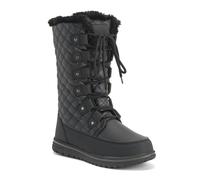 VIVA Polar Boot Women's Fleece Lined Snow Winter Hiking Durable Ankle Boots - 5 - Black Leather Quilted