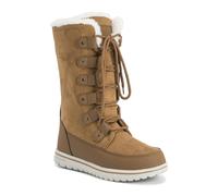 VIVA Polar Boot Women's Fleece Lined Snow Winter Hiking Durable Ankle Boots - 5 - Tan Suede