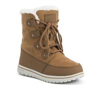 VIVA Polar Boot Women's Fleece Lined Snow Winter Hiking Durable Ankle Boots - 6 - Tan Suede