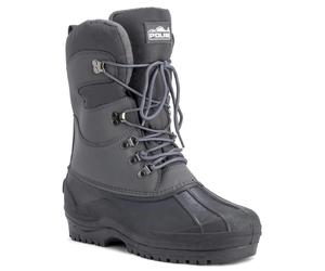 VIVA Polar Men’s Waterproof Winter Boots - Lace-Up for Walking & Hiking - 11 - Grey