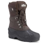 VIVA Polar Men’s Waterproof Winter Boots - Lace-Up for Walking & Hiking - 9 - Brown