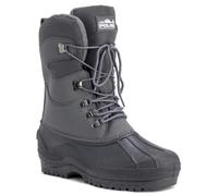 Polar Men’s Waterproof Winter Snow Boots - Insulated Nylon Upper with Duck Shell Overlay & Thermal Lining - Lace-Up Cold Weather Footwear for Outdoor Walking & Hiking - Grey - UK9/EU43