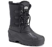 VIVA Polar Mens Muck Lace Up Short Nylon Winter Snow Rain Duck Boots - 12 - Black
