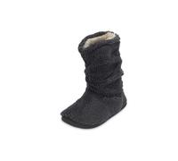 Polar Men’s Warm Memory Foam Slipper Boots - Faux Fur Lined Indoor House Shoes - Soft Fleece Ankle Booties with Anti-Slip Sole - Comfortable Winter Loungewear - Dark Grey - UK 10