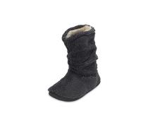 Polar Men’s Warm Memory Foam Slipper Boots - Faux Fur Lined Indoor House Shoes - Soft Fleece Ankle Booties with Anti-Slip Sole - Comfortable Winter Loungewear - Dark Grey - UK 7