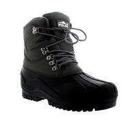 VIVA Polar Mens Snow Boots - Rubber Sole, Lace-Up Closure & Fleece Lining - 11 - Grey