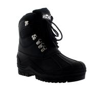 Polar Men’s Waterproof Snow Boots - Insulated Winter Walking Boots with Rugged Rubber Sole, Lace-Up Closure & Fleece Lining - Durable Outdoor Cold Weather Footwear - Black - UK12/EU46
