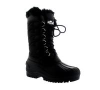 Polar Womens Nylon Waterproof Weather Outdoor Snow Duck Winter Rain Cuff Lace Boot - 10 - BLK43 YC0132