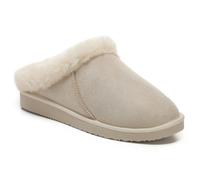 VIVA Women's Polar Women's Faux Suede Clog Style House Slippers - Shearling-Lined in Beige | Size: 5 Viva Beige 5