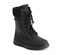 VIVA Polar Women's Memory Foam Thermal Deep Tread Rubber Sole Snow Boots - 8 - Black Leather Mono