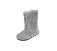 VIVA Polar Women's Memory Foam Zipper Faux Fur Boot Slippers - Shearling in Grey | Size: 6 Viva Grey 6