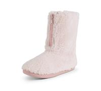VIVA Polar Women's Memory Foam Zipper Faux Fur Boot Slippers - Shearling in Pink | Size: 7 Viva Pink 7
