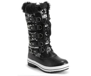 VIVA Polar Women's Quilted Tall Winter Snow Boot - Cardy in Black | Size: 7 Viva Black 7