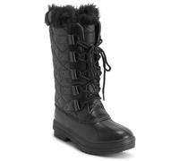 VIVA Polar Women's Quilted Tall Winter Snow Boot - Leather in Black | Size: 4 Viva Black 4