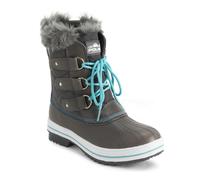 VIVA Polar Womens Snow Boot Quilted Short Winter Snow Rain Boots - 5 - Grey Blue