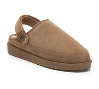 Polar Women's Suede Comfort Faux Fur Clogs - Breathable Slip-On with Adjustable Strap & Lightweight Durable Sole - Casual Everyday Footwear for Home, Travel & Walking - Tan 6