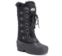 VIVA Polar Womens Tall Quilted Tactical Mountain Knee High Walking Boots - 8 - Black