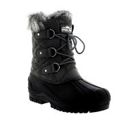 Polar Womens Short Snow Winter Tactical Mountain Waterproof Hiker Mid Calf Walking Boot - Grey Textile - UK6/EU39 - YC0369