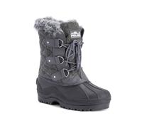 VIVA Polar Women's Winter Mountain Waterproof Hiker Mid Calf Walking Boots - 5 - Grey Textile