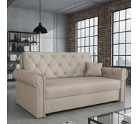 Viva Roma Iii Living Room Sofa Bed Polyurethane Foam Hr Foam Wave Spring Metal Legs Wooden Frame 168X85X98Cm Beige