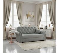 Viva Roma Iii Living Room Sofa Bed Polyurethane Foam Hr Foam Wave Spring Metal Legs Wooden Frame 168X85X98Cm Light Grey