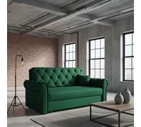 Viva Roma Iii Living Room Sofa Bed Polyurethane Foam Hr Foam Wave Spring Metal Legs Wooden Frame 168X85X98Cm Green