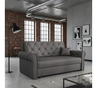 Viva Roma Iii Living Room Sofa Bed With Storage Polyurethane Foam Hr Foam Wave Springs Metal Legs 168X85X98Cm Dark Grey