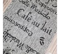 Viva Rugs Non Slip Rug Kitchen Living Room Fat Weave Check Carpet Small Large Runner Mat (80x150cm - 2'6"x5' ft, Grey Coffee)