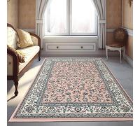 Viva Rugs Traditional Oriental Rug Large Small Soft Oriental Vintage Classic Pattern Short Pile Area Carpet Mat (Pink, 200x290cm (6'7"x9'6"))
