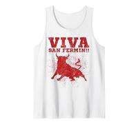 Viva San Fermín, Spanish bull running, Pamplona 2025 Tank Top