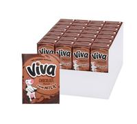 Viva Semi-Skimmed Milk 200ml x 27 Cartons- No Added Sugar, Long Life UHT Office Staff Stocking Perfect for Kids Adult Drink- School Approved Drink (Chocolate)