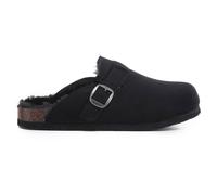 VIVA SHOES Women's Suede Slip-On Buckle Clog - Classic Closed-Toe in Black | Size: 7 Viva Black 7