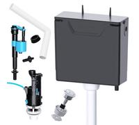 Viva Skylo Concealed Toilet Cistern With Chrome Dual Flush Push Button - Universal Bottom/side Entry & Slimline Design