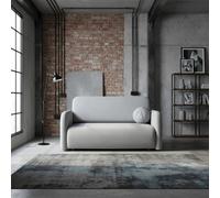 Viva Sun Iii Sofa Bed With Sleeping Function And Bedding Storage Metal Legs Chipboard Frame 150X103X85Cm Light Grey