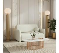 Viva Sun Iii Sofa Bed With Sleeping Function And Bedding Storage Metal Legs Chipboard Frame 150X103X85Cm White