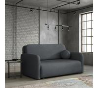 Viva Sun Iii Sofa Bed With Sleeping Function And Bedding Storage Metal Legs Chipboard Frame 150X103X85Cm Graphite