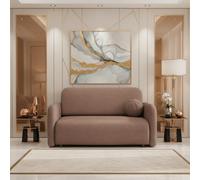 Viva Sun Iii Sofa Bed With Sleeping Function And Bedding Storage Metal Legs Chipboard Frame 150X103X85Cm Pink