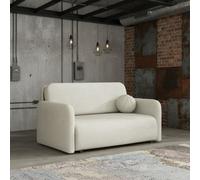 Viva Sun Iii Sofa Bed With Sleeping Function And Bedding Storage Metal Legs Chipboard Frame 150X103X85Cm Cream