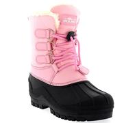 VIVA Unisex Kids Pull On Drawstring Closure Nylon Muck Duck Snow Rain Boots in Pink | Size: 6 Viva Pink 6