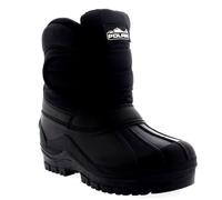 VIVA Unisex Kids Single Strap Thermal Winter Hiking Nylon Boot in Black | Size: 2 Viva Black 2