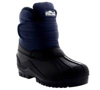 VIVA Unisex Kids Single Strap Thermal Winter Hiking Nylon Boot in Navy | Size: 6 Viva Navy 6