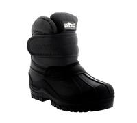 VIVA Unisex Kids Single Strap Thermal Winter Hiking Outdoor Nylon Boots - Grey - 3