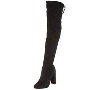 Viva VIVASHOES Women’s Knee High Heeled Boots - Faux Suede Long Boots with Chunky Heel & Side and Pull On Tab - Stylish Tall Winter Booties for Autumn & Winter Outfits - Black 4