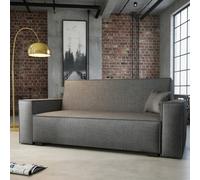 Viva Vox Iv Sofa Bed With Storage And Sleeping Function Wooden Legs Free Standing 192X88X102 Cm Dark Grey