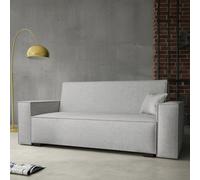 Viva Vox Iv Sofa Bed With Storage And Sleeping Function Wooden Legs Free Standing 192X88X102 Cm Light Grey