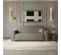 Viva Vox Iv Upholstered Sofa Bed For Living Room With Sleeping Function Storage Box Wooden Legs 192X88X102Cm Beige