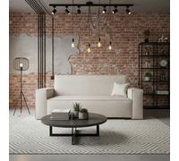 Viva Vox Iv Upholstered Sofa Bed For Living Room With Sleeping Function Storage Box Wooden Legs 192X88X102Cm Cream
