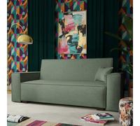 Viva Vox Iv Upholstered Sofa Bed For Living Room With Sleeping Function Storage Box Wooden Legs 192X88X102Cm Green